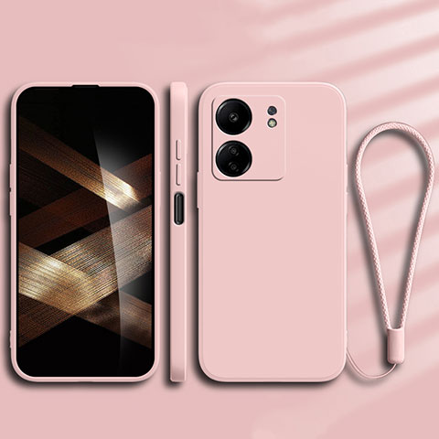 Custodia Silicone Ultra Sottile Morbida 360 Gradi Cover YK1 per Xiaomi Poco C65 Oro Rosa