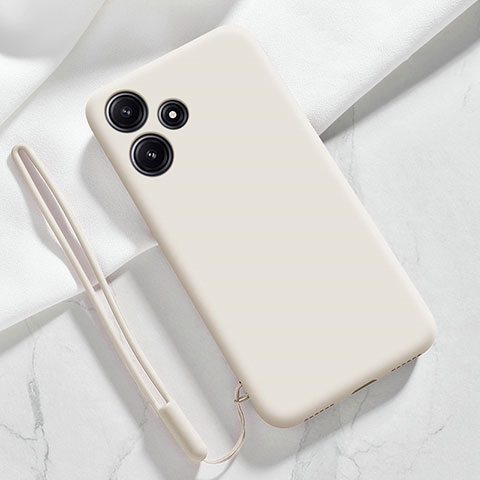 Custodia Silicone Ultra Sottile Morbida 360 Gradi Cover YK1 per Xiaomi Poco M6 Pro 5G Bianco