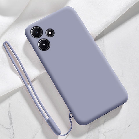 Custodia Silicone Ultra Sottile Morbida 360 Gradi Cover YK1 per Xiaomi Redmi 12 5G Grigio Lavanda