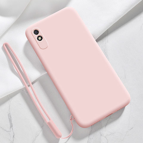 Custodia Silicone Ultra Sottile Morbida 360 Gradi Cover YK1 per Xiaomi Redmi 9AT Rosa