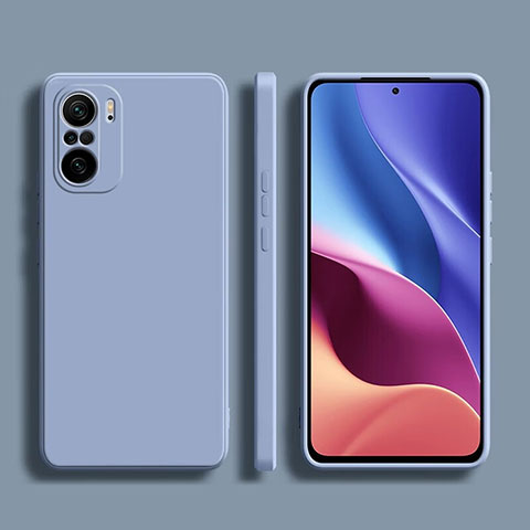 Custodia Silicone Ultra Sottile Morbida 360 Gradi Cover YK1 per Xiaomi Redmi K40 Pro 5G Grigio Lavanda