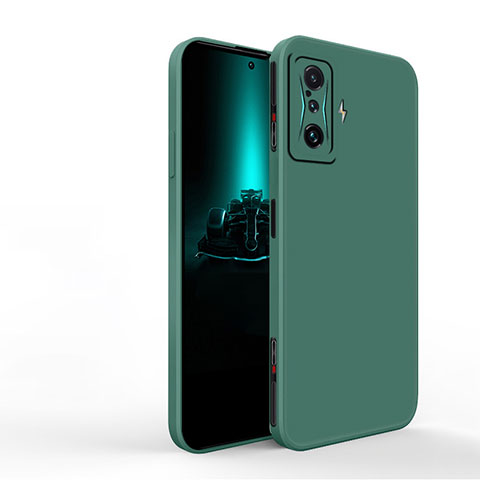 Custodia Silicone Ultra Sottile Morbida 360 Gradi Cover YK1 per Xiaomi Redmi K50 Gaming 5G Verde