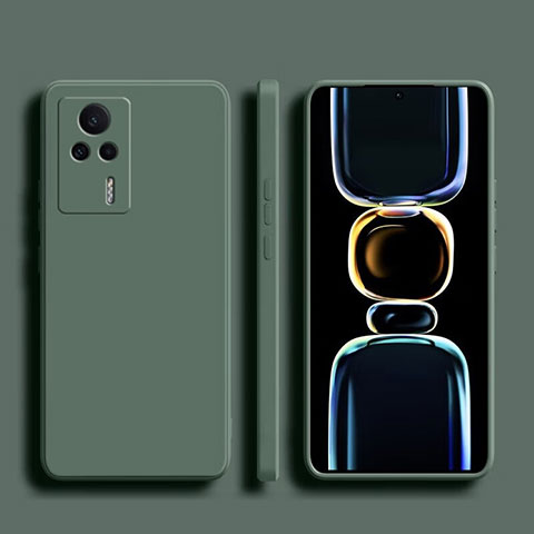 Custodia Silicone Ultra Sottile Morbida 360 Gradi Cover YK1 per Xiaomi Redmi K60E 5G Verde