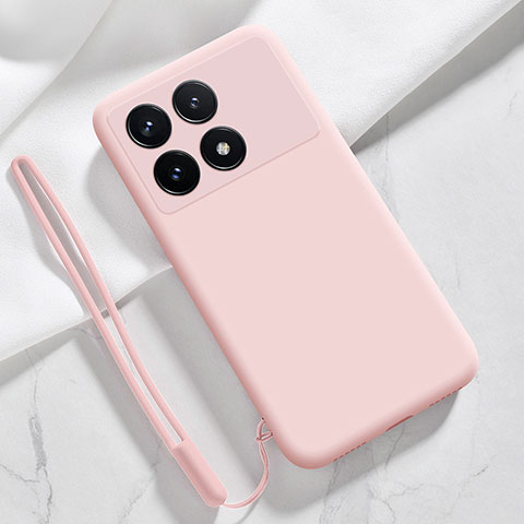 Custodia Silicone Ultra Sottile Morbida 360 Gradi Cover YK1 per Xiaomi Redmi K70 5G Rosa