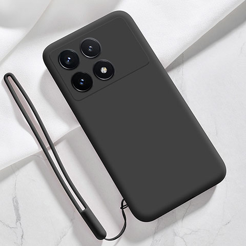 Custodia Silicone Ultra Sottile Morbida 360 Gradi Cover YK1 per Xiaomi Redmi K70E 5G Nero