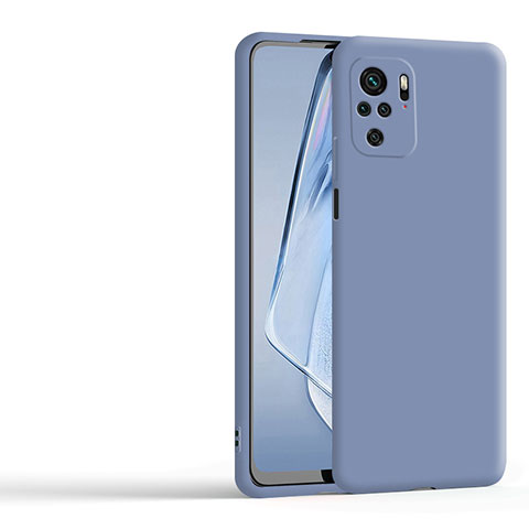 Custodia Silicone Ultra Sottile Morbida 360 Gradi Cover YK1 per Xiaomi Redmi Note 10 4G Grigio Lavanda