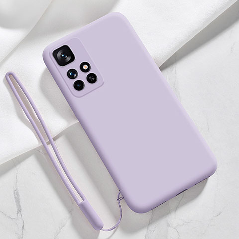 Custodia Silicone Ultra Sottile Morbida 360 Gradi Cover YK1 per Xiaomi Redmi Note 11 4G (2021) Viola