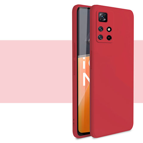 Custodia Silicone Ultra Sottile Morbida 360 Gradi Cover YK1 per Xiaomi Redmi Note 11 5G Rosso