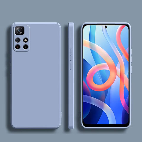 Custodia Silicone Ultra Sottile Morbida 360 Gradi Cover YK1 per Xiaomi Redmi Note 11 Pro 5G Grigio Lavanda