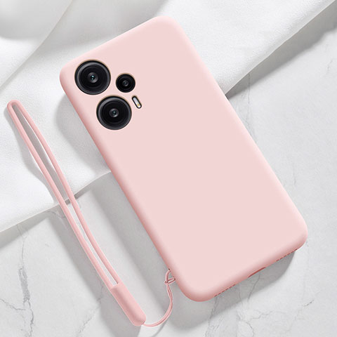 Custodia Silicone Ultra Sottile Morbida 360 Gradi Cover YK1 per Xiaomi Redmi Note 12 Turbo 5G Rosa