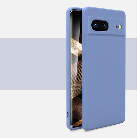 Custodia Silicone Ultra Sottile Morbida 360 Gradi Cover YK2 per Google Pixel 7 5G Grigio Lavanda