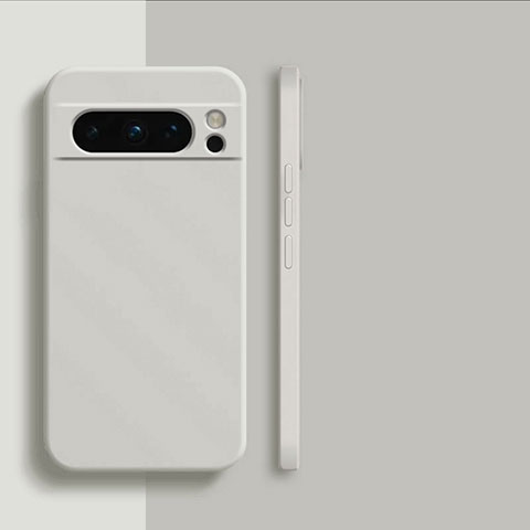 Custodia Silicone Ultra Sottile Morbida 360 Gradi Cover YK2 per Google Pixel 8 Pro 5G Bianco