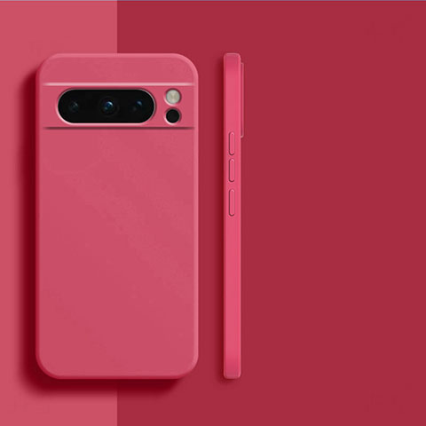 Custodia Silicone Ultra Sottile Morbida 360 Gradi Cover YK2 per Google Pixel 8 Pro 5G Rosa Caldo