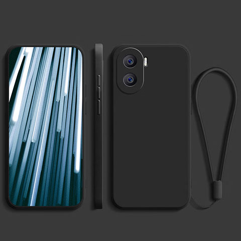 Custodia Silicone Ultra Sottile Morbida 360 Gradi Cover YK2 per Huawei Honor X40i 5G Nero