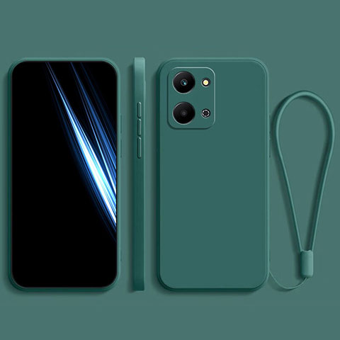 Custodia Silicone Ultra Sottile Morbida 360 Gradi Cover YK2 per Huawei Honor X7a Verde