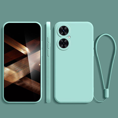 Custodia Silicone Ultra Sottile Morbida 360 Gradi Cover YK2 per Huawei Nova 11i Ciano