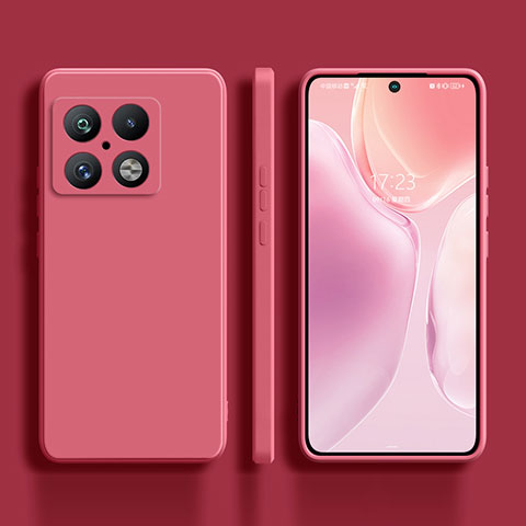 Custodia Silicone Ultra Sottile Morbida 360 Gradi Cover YK2 per OnePlus 10 Pro 5G Rosa Caldo