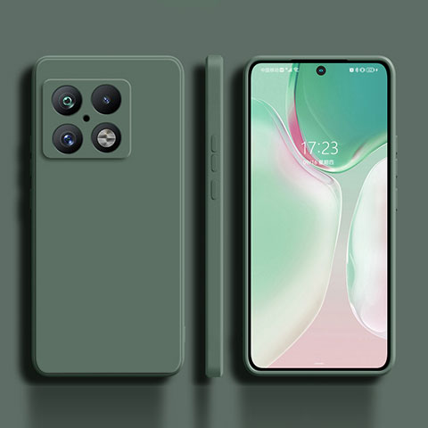 Custodia Silicone Ultra Sottile Morbida 360 Gradi Cover YK2 per OnePlus 10 Pro 5G Verde