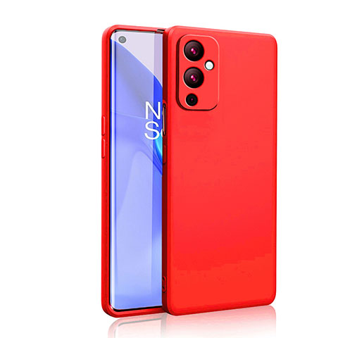 Custodia Silicone Ultra Sottile Morbida 360 Gradi Cover YK2 per OnePlus 9 5G Rosso