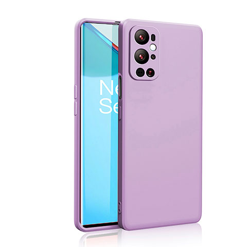 Custodia Silicone Ultra Sottile Morbida 360 Gradi Cover YK2 per OnePlus 9 Pro 5G Viola