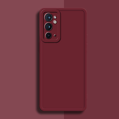 Custodia Silicone Ultra Sottile Morbida 360 Gradi Cover YK2 per OnePlus 9RT 5G Rosso Rosa