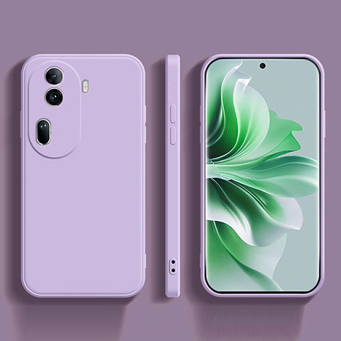 Custodia Silicone Ultra Sottile Morbida 360 Gradi Cover YK2 per Oppo Reno11 Pro 5G Lavanda