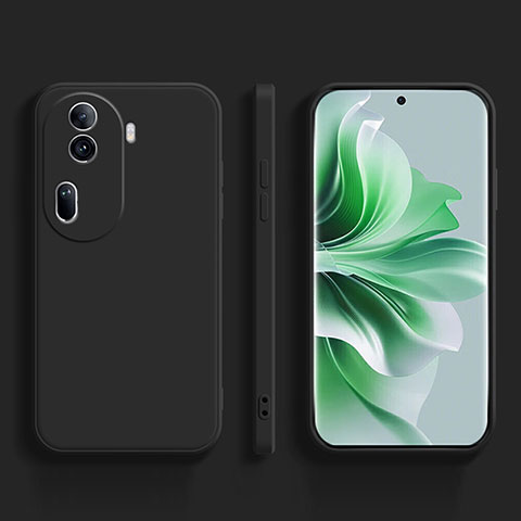 Custodia Silicone Ultra Sottile Morbida 360 Gradi Cover YK2 per Oppo Reno11 Pro 5G Nero