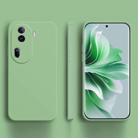 Custodia Silicone Ultra Sottile Morbida 360 Gradi Cover YK2 per Oppo Reno11 Pro 5G Verde Pastello