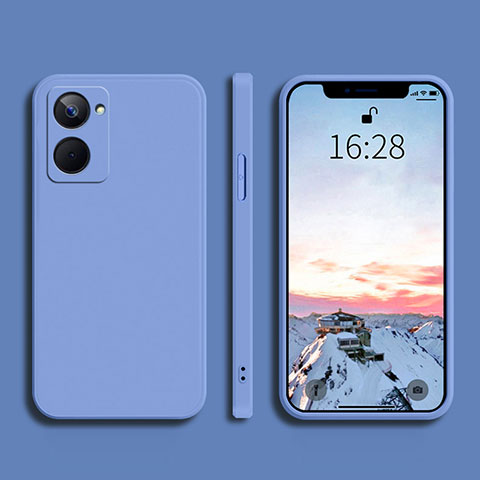 Custodia Silicone Ultra Sottile Morbida 360 Gradi Cover YK2 per Realme 10 Pro 5G Grigio Lavanda