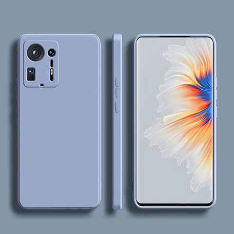 Custodia Silicone Ultra Sottile Morbida 360 Gradi Cover YK2 per Xiaomi Mi Mix 4 5G Grigio Lavanda