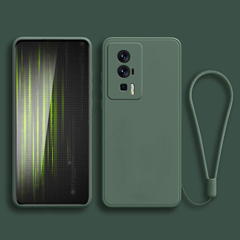 Custodia Silicone Ultra Sottile Morbida 360 Gradi Cover YK2 per Xiaomi Poco F5 Pro 5G Verde Notte