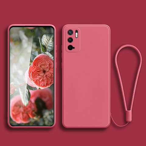 Custodia Silicone Ultra Sottile Morbida 360 Gradi Cover YK2 per Xiaomi POCO M3 Pro 5G Rosa Caldo