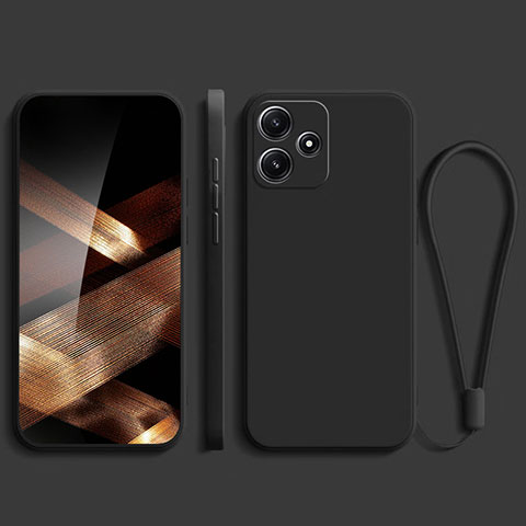 Custodia Silicone Ultra Sottile Morbida 360 Gradi Cover YK2 per Xiaomi Poco M6 Pro 5G Nero