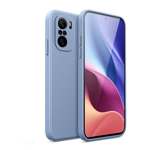 Custodia Silicone Ultra Sottile Morbida 360 Gradi Cover YK2 per Xiaomi Redmi K40 Pro+ Plus 5G Grigio Lavanda