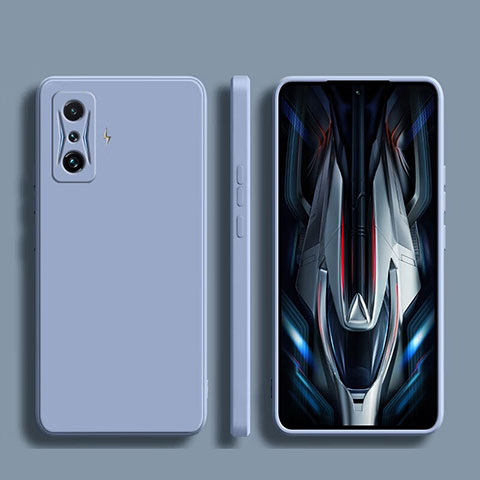 Custodia Silicone Ultra Sottile Morbida 360 Gradi Cover YK2 per Xiaomi Redmi K50 Gaming 5G Grigio Lavanda