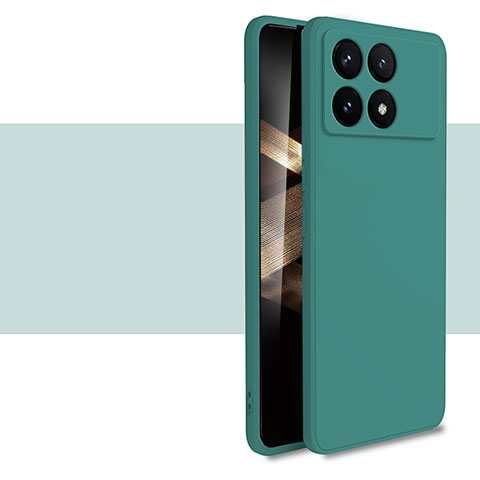 Custodia Silicone Ultra Sottile Morbida 360 Gradi Cover YK2 per Xiaomi Redmi K70 5G Verde Notte