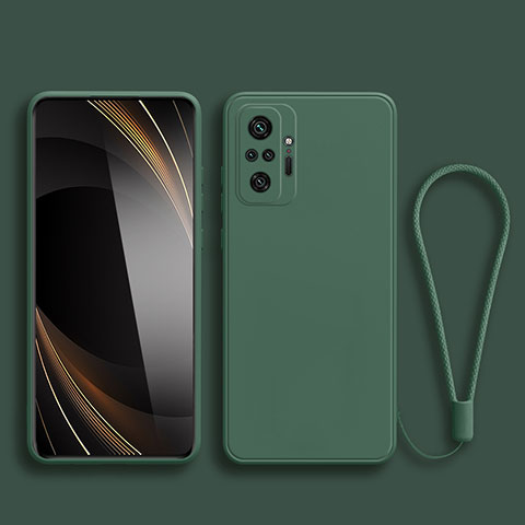 Custodia Silicone Ultra Sottile Morbida 360 Gradi Cover YK2 per Xiaomi Redmi Note 10 4G Verde Notte