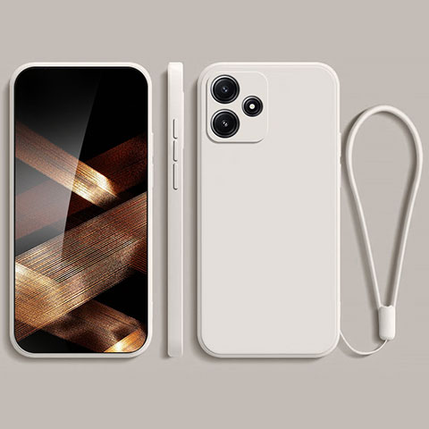 Custodia Silicone Ultra Sottile Morbida 360 Gradi Cover YK2 per Xiaomi Redmi Note 12R 5G Bianco