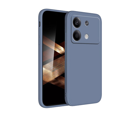 Custodia Silicone Ultra Sottile Morbida 360 Gradi Cover YK2 per Xiaomi Redmi Note 13R Pro 5G Grigio Lavanda