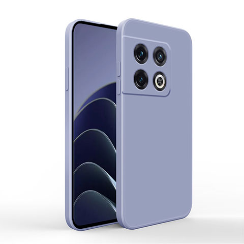 Custodia Silicone Ultra Sottile Morbida 360 Gradi Cover YK3 per OnePlus 10 Pro 5G Grigio Lavanda