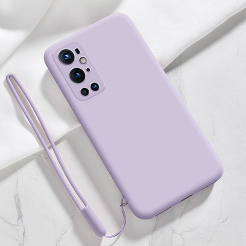 Custodia Silicone Ultra Sottile Morbida 360 Gradi Cover YK3 per OnePlus 9 Pro 5G Lavanda