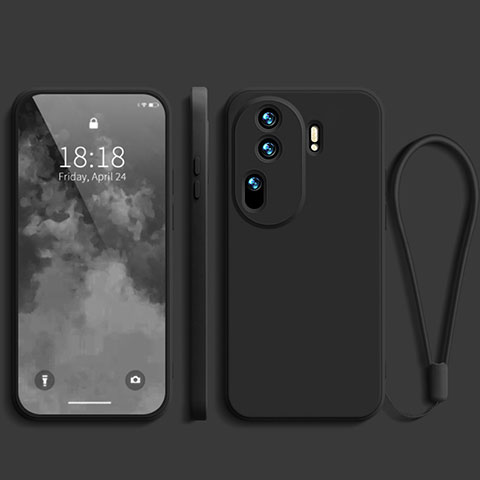 Custodia Silicone Ultra Sottile Morbida 360 Gradi Cover YK3 per Oppo Reno11 Pro 5G Nero