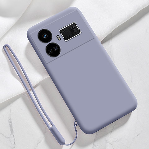 Custodia Silicone Ultra Sottile Morbida 360 Gradi Cover YK3 per Realme GT3 5G Grigio Lavanda