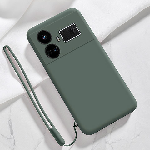 Custodia Silicone Ultra Sottile Morbida 360 Gradi Cover YK3 per Realme GT3 5G Verde Notte