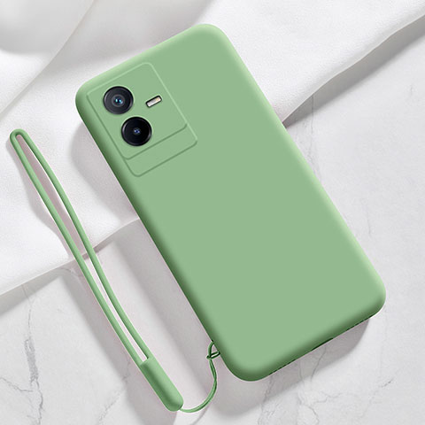 Custodia Silicone Ultra Sottile Morbida 360 Gradi Cover YK3 per Vivo iQOO Z6x Verde