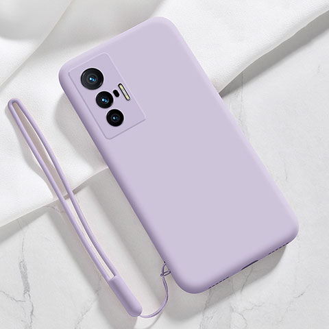 Custodia Silicone Ultra Sottile Morbida 360 Gradi Cover YK3 per Vivo X70 5G Lavanda