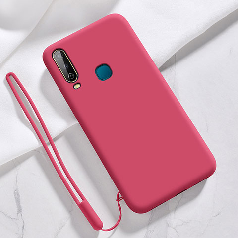 Custodia Silicone Ultra Sottile Morbida 360 Gradi Cover YK3 per Vivo Y11 Rosso