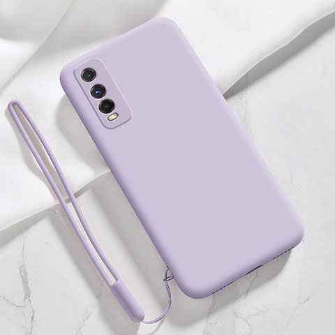 Custodia Silicone Ultra Sottile Morbida 360 Gradi Cover YK3 per Vivo Y70S 5G Lavanda