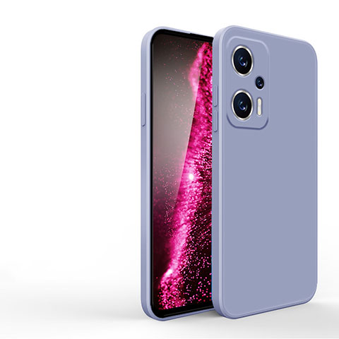 Custodia Silicone Ultra Sottile Morbida 360 Gradi Cover YK3 per Xiaomi Poco X4 GT 5G Grigio Lavanda