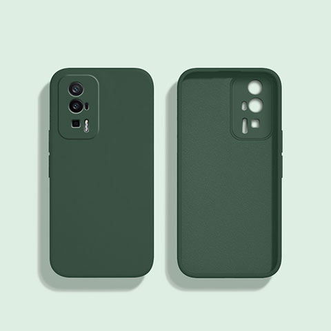 Custodia Silicone Ultra Sottile Morbida 360 Gradi Cover YK3 per Xiaomi Redmi K60 5G Verde Notte